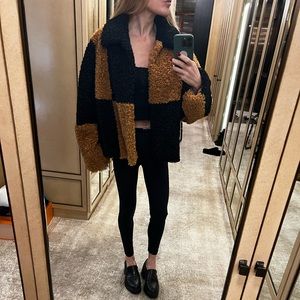 STAND STUDIO Faux Fur Alpaca Jacket Brand New With Tags Retail $450 Size 40